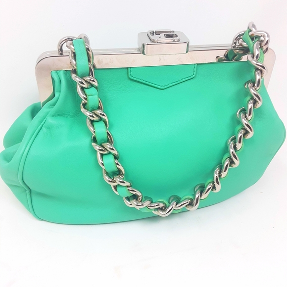 Rare Alexandra Clancy Leather Chain Link Purse - Picture 3 of 13